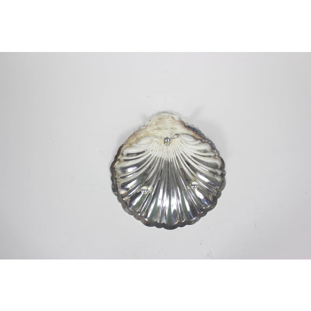 Vintage Silver Clam Shell Bowl With Feet Sheffield Reproduction For Sale - Image 11 of 12