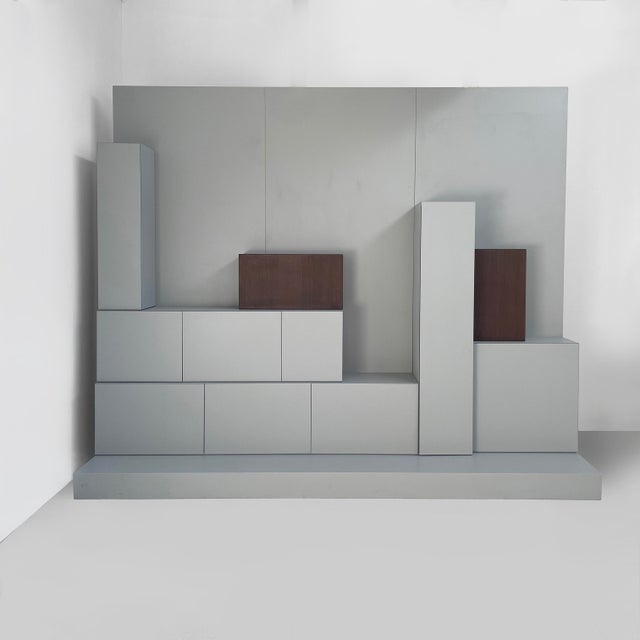 Italian modern wall sideboard Grande Piatto by Andrea Branzi for Design Gallery Milano, 1991 Grande Piatto wall storage...