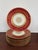 Set of gorgeous Czech porcelain dinner plates / chargers hand decorated in deep red and elaborate gold by Pickard, circa...