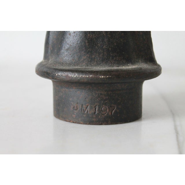 Metal Cast Iron Sculpted Horse Head Hitching Post Topper For Sale - Image 7 of 11