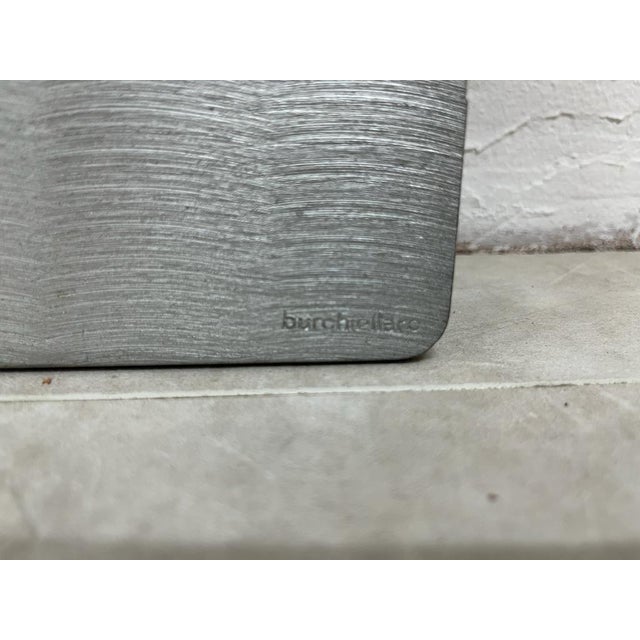 1970s Etched Aluminum Mirror by Lorenzo Burchiellaro, 1970s For Sale - Image 5 of 6