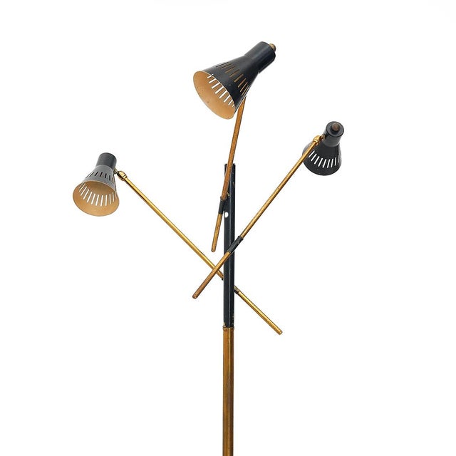 Floor Lamp with 3 Arms, 1950s For Sale - Image 4 of 14