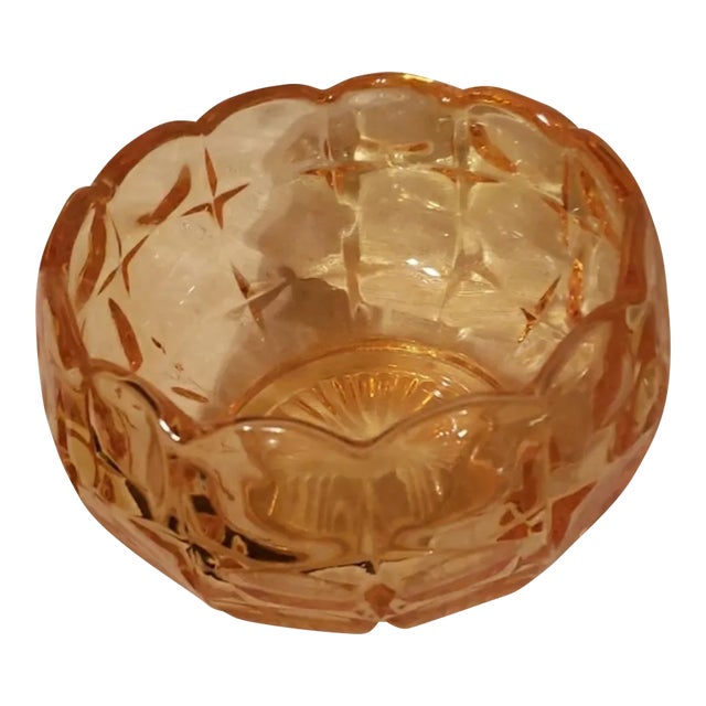 1980s Tiara Yellow Mist Constellation Candy or Nut Bowl For Sale