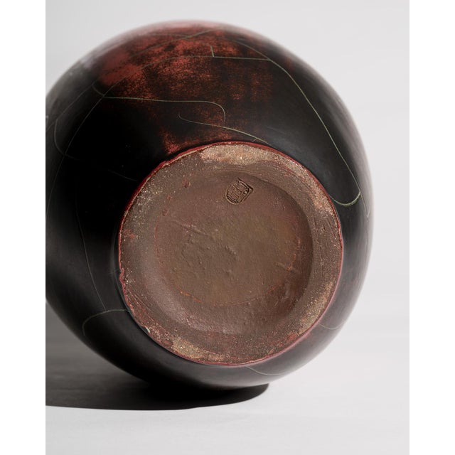Art Deco Bauhaus Copper Glazed Studio Ceramic Vases by Paul Dresler Grootenburg, Germany, 1940s, Set of 2 For Sale - Image 12 of 18