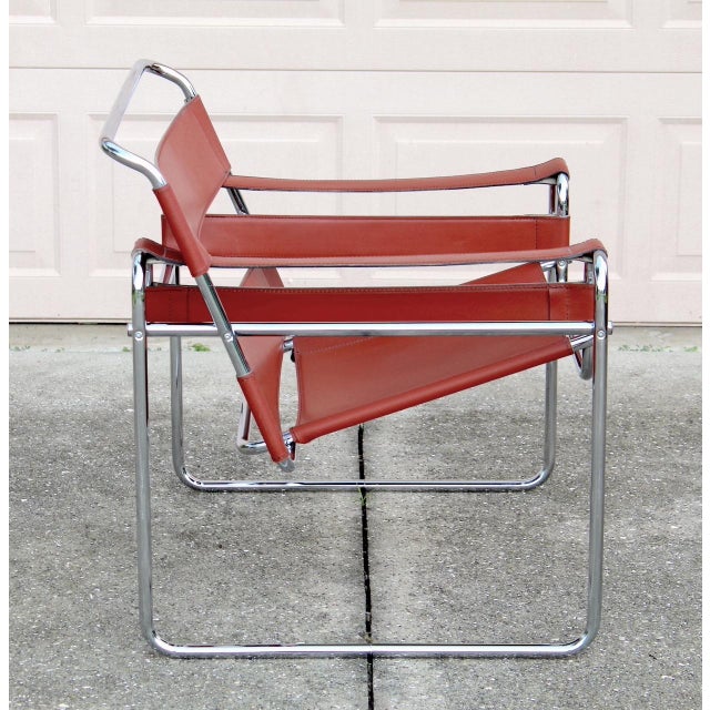 1960s Italian-Made Armchair Inspired by Marcel Breuer Äôs Iconic Wassily Design, 1960s For Sale - Image 5 of 15