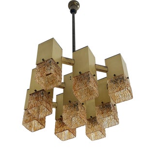 Nine-Light Chandelier in the style of Gaetano Sciolari for Stilnovo, 1970 For Sale