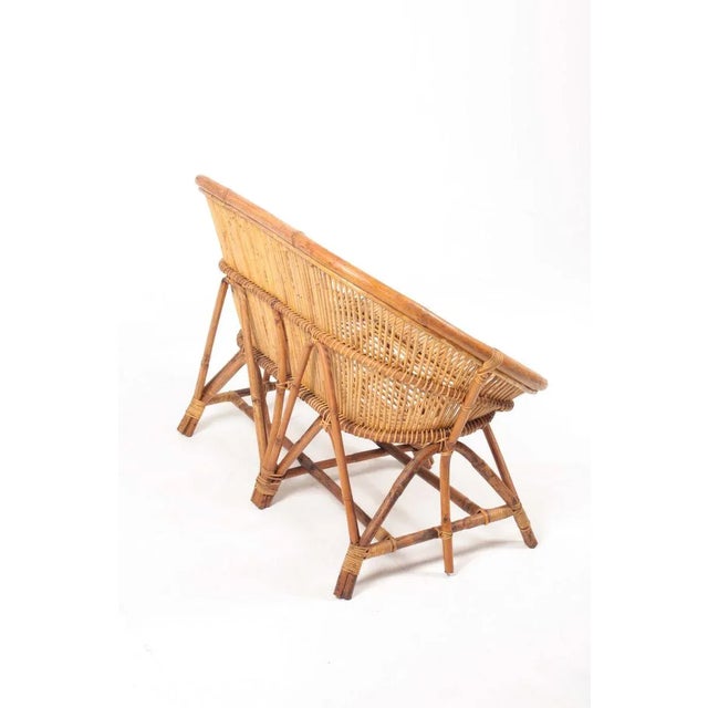 1950s Mid-Century Danish Bamboo Sofa, 1950s For Sale - Image 5 of 7