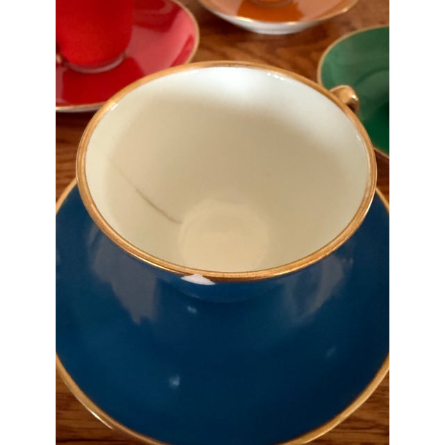 1960s Richard Ginori Set of 6 Espresso Cups and 7 Saucers Multicolor - 13pcs For Sale In Washington DC - Image 6 of 10