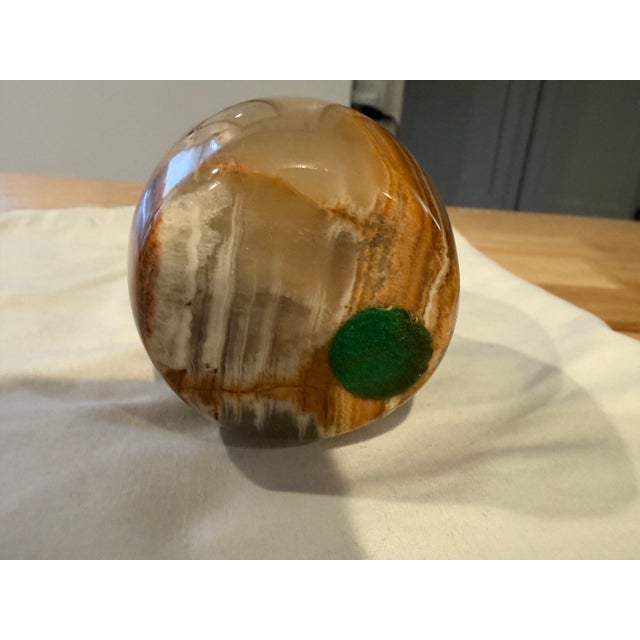 Vintage 1970s Italian Onyx Table Lighter For Sale - Image 4 of 6