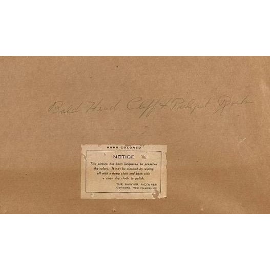Charles Henry Sawyer Signed Lacquered Hand Colored Photograph Bald Head Cliff Maine For Sale - Image 11 of 11