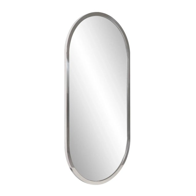 Our Simone Mirror is a simple yet undeniably stunning! Updated in a NEW capsule shape with a thin polished stainless steel...