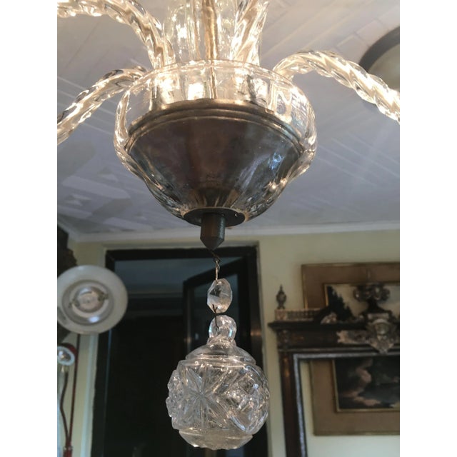 Venetian Glass Chandelier, 1950s For Sale - Image 10 of 13