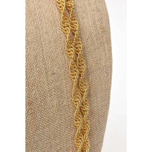 Gold Vintage Gold Plated Spiral Chain Wrap Long Necklace For Sale - Image 8 of 8
