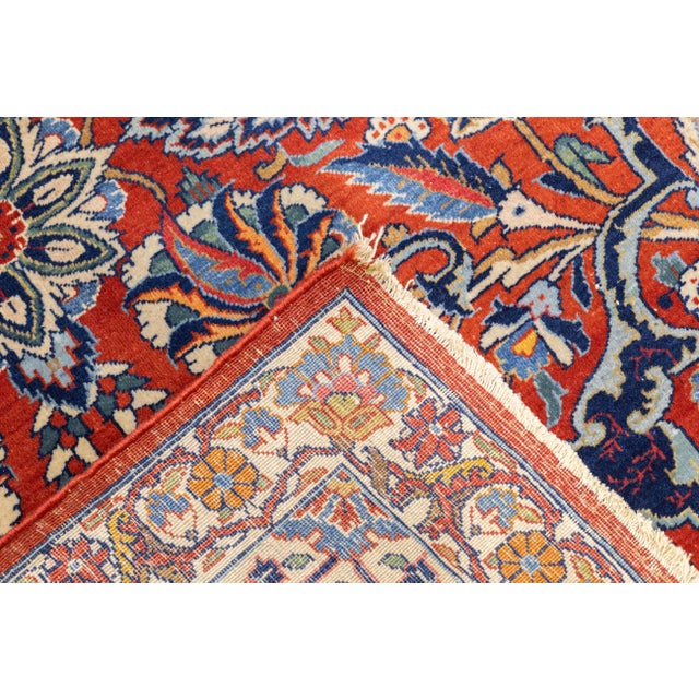 Antique Persian Isfahan Rug 9'0" X 12'0" For Sale - Image 12 of 12