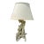 Vintage Driftwood Distressed Painted Table Lamp For Sale