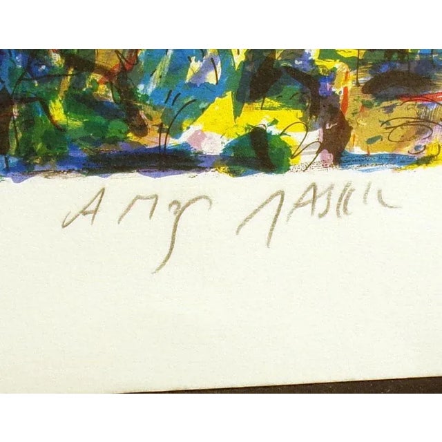 Impressionist Impressionist Amos Yaskil "Mt. Zion" Signed & Numbered Art Lithograph 1980 Judaic Art For Sale - Image 3 of 5