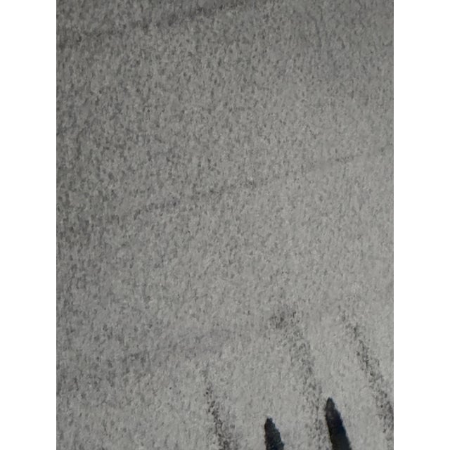 Wood Monumental Robert Flynn Graphite + Charcoal Drawing Signed Framed Minimalism For Sale - Image 7 of 18