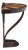 Art Deco Petite Teak and Rosewood Demi-Lune Console Table For Sale