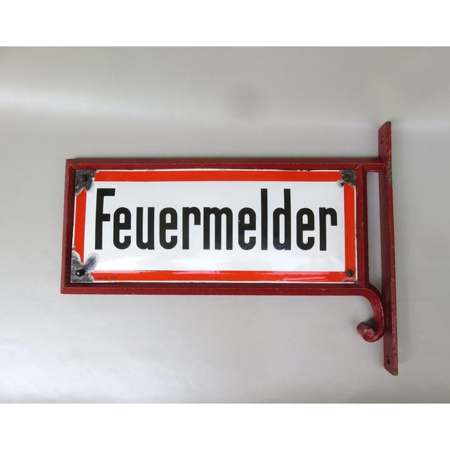 Art Nouveau Fire Alarm Sign in Enameled Cast Iron from Bürvenich, Cologne, Germany, 1890s For Sale - Image 14 of 18