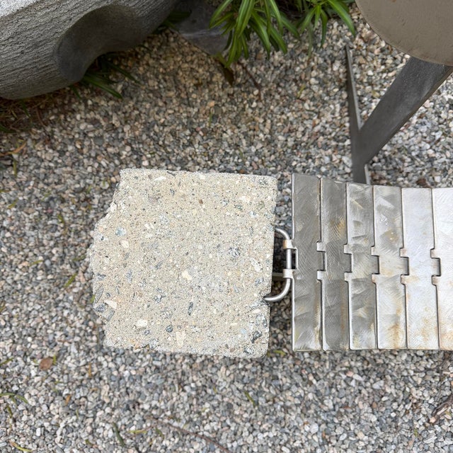20th Century Brutalist Modernist Concrete and Metal Lounge Chairs For Sale - Image 9 of 18