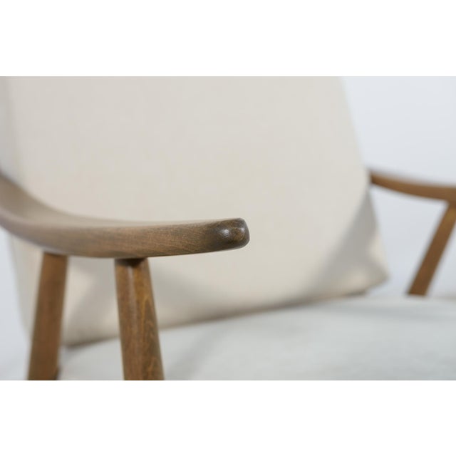 Cream Mid-Century Czechoslovak Armchair from Ton, 1960s For Sale - Image 8 of 14