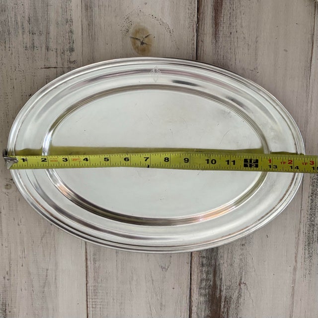 Silver Antique Silver Platter Midday Club Hotel For Sale - Image 8 of 11