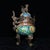 This is a striking and substantial vintage incense burner (censer), crafted in the traditional Chinese cloisonné enamel...