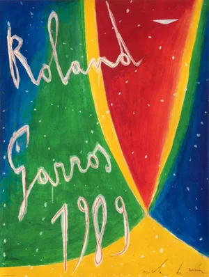 1989 Nicola De Maria Roland Garros Poster