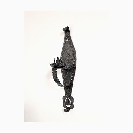 Vintage Spanish Brutalist Wrought Iron Wall Sconce, 1960s For Sale - Image 13 of 13