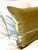 Textile Antique Acid-Green Crushed Silk Velvet Applique Bolster Pillow. For Sale - Image 7 of 7