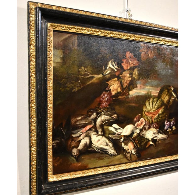 Baroque Giovanni Paolo Castelli, Still Life, 1700, Oil on Canvas, Framed For Sale - Image 3 of 16