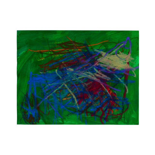 Abstract Emerald Green Giclee Print For Sale