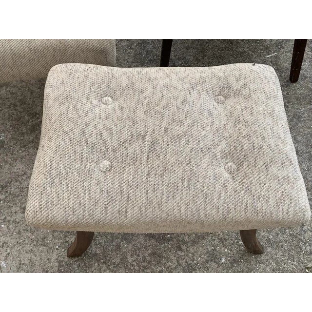 Wood Art Deco Side Chairs and Stool, 1940s, Set of 3 For Sale - Image 7 of 8