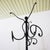 Black Black Wrought Iron Floor Coat Rack with Scrolls For Sale - Image 8 of 9