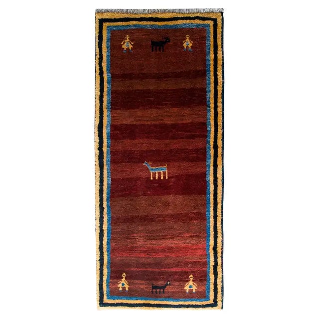 Vintage Persian Gabbeh Rug For Sale - Image 11 of 11