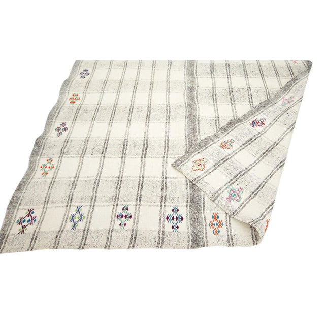 Mid 20th Century Vintage Turkish Adana Kilim Rug For Sale - Image 5 of 7