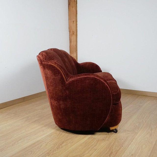 Art Deco 3-Seater Cloud Sofa, 1930s For Sale - Image 4 of 9