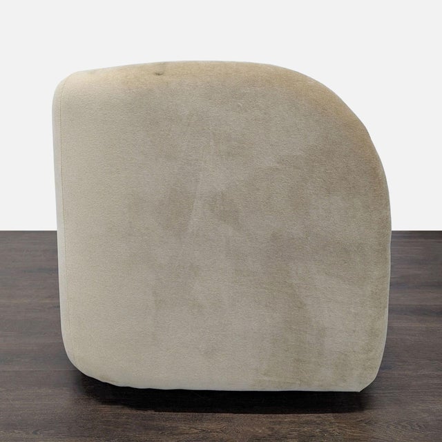 Modern West Elm Kaufman 3-Seat Modern Beige Curved Sofa For Sale - Image 3 of 6