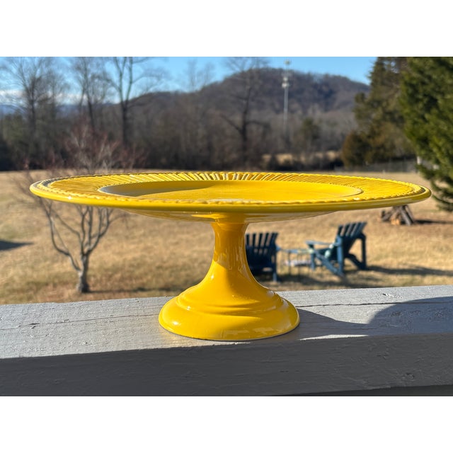 Early 20th C. - Yellow French or Italian Centerpiece Server - Porcelain, Reticulated For Sale - Image 4 of 7