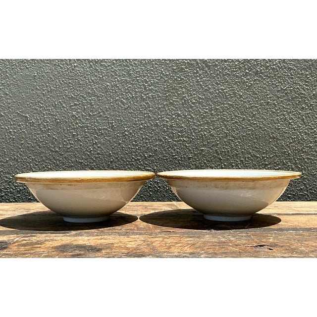 Early 20th Century Vintage Asian Glazed Ceramic Bowls - A Pair For Sale - Image 5 of 12