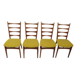 Chairs with Butterfly Ladder Back, 1960s, Set of 4 For Sale