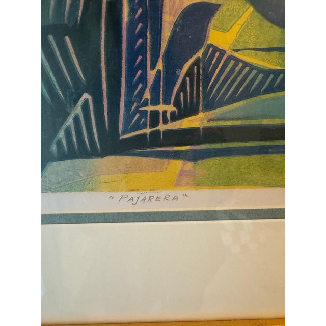 Printmaking Materials 1960s Alfred Salve Signed Block Print For Sale - Image 7 of 9