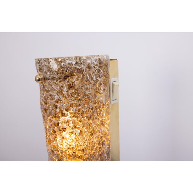 Dark Toned Murano Glass Wall Sconce attributed to Hillebrand, Germany, 1970s For Sale - Image 10 of 12