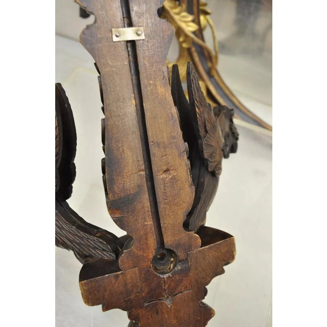 Vintage Italian Renaissance Carved Walnut Winged Griffin Wall Sconces - a Pair For Sale - Image 10 of 12