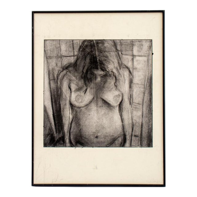 Julie Weitz Nude Torso Charcoal on Paper, 2000 For Sale