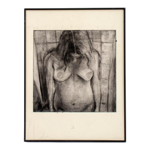 Julie Weitz Nude Torso Charcoal on Paper, 2000