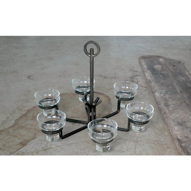 Danish Wrought Iron Floating Candle Chandelier Chairish