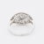 Art Deco Ring in Platinum and Diamonds, Size 7.5 For Sale - Image 4 of 5