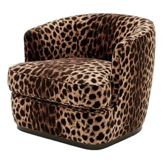 Ancla Swivel Chair in Leopard Print by Moanne For Sale