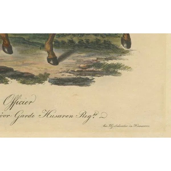 Hanoverian Guard Hussar Officer Elegance, Print For Sale - Image 5 of 8